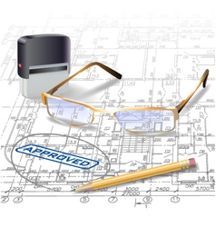Architectural business background vector image