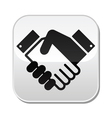 Handshake button - agreement business vector image