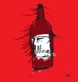 Wine bottle vector image