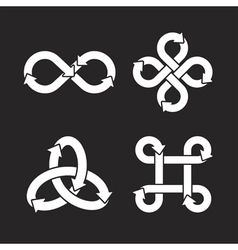 Infinity symbol icons vector image