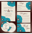 Wedding set invitations vector image