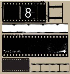 Grunge film elements vector image