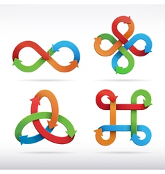 Colorful infinity symbol icons vector image