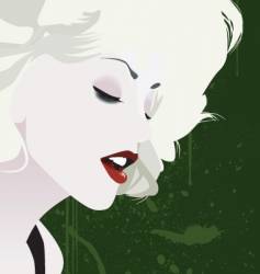 Blond girl vector image