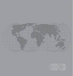 World map high tech vector image