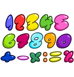 Comic bubble numbers vector image