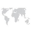World map basic dots vector image