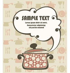 Cook book funny background vector image