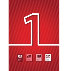Red number vector image