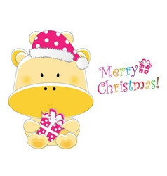 Christmas children card Christmas children card vector image