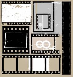 Grunge film elements vector image