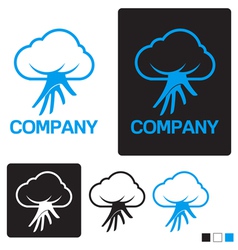 Cloud service logo template vector image
