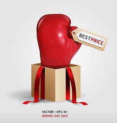 Boxing day shopping creative sale idea vector image