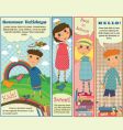 Vertical banners with cute kids vector image