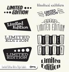 Limited Edition Labels vector image