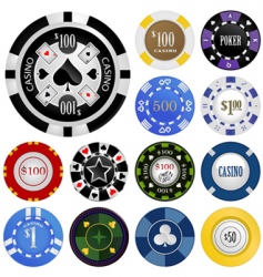 Gambling chips vector image