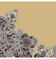 Ornate flower background vector image