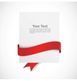 Banner with red ribbon vector image