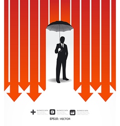 Businessman in Umbrella creative Finance safe idea vector image