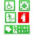 Sign exit signs vector image