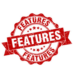 Features stamp sign seal Features stamp sign seal vector image