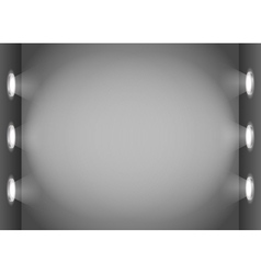 Illuminated wall template vector image