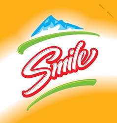 SMILE hand lettering vector image