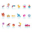Kid toys icons vector image