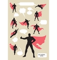 Male superhero silhouettes vector image