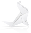 Origami paper sea calf vector image