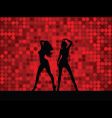 Sexy female dancers vector image