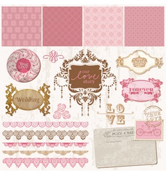 Design elements - Vintage Wedding Set vector image