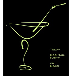 Cocktail party vector image