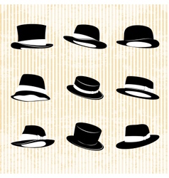 Collection of Vintage Hats vector image