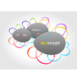 Vector colour arrows set speech bubbles vector image