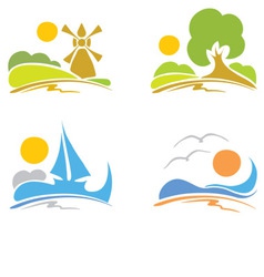 Signs - summer sea nature vector image