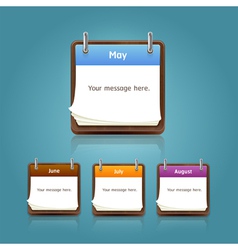 Calendar 2013 template notepad conceptual vector image