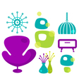 Retro furniture vector image