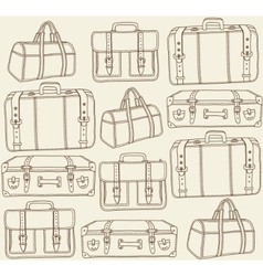 Travel bags seamless pattern vector image