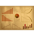 Business symbol old paper vector image