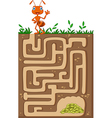 Help ant to find way to food grains vector image