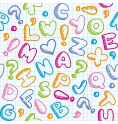 Alphabet pattern vector image