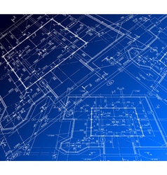 House plan blueprint vector image