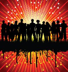 Grunge crowd vector image