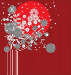 Midnight flowers vector image