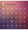Shopping Line Icons vector image