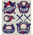 Set sports template with ball and bats for vector image