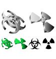biohazard and radiation signs vector image