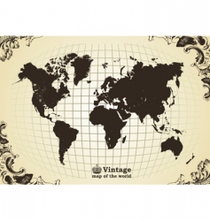 Vintage map vector image