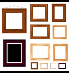 Wooden frame vector image